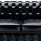 2-Sitzer-Sofa mit Lederbezug und Holzfüßen Made in Italy - Idra Viadurini