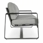 3-Sitzer-Outdoor-Sofa mit Rückenkissen und Sitz aus Stoff - Mirea Viadurini