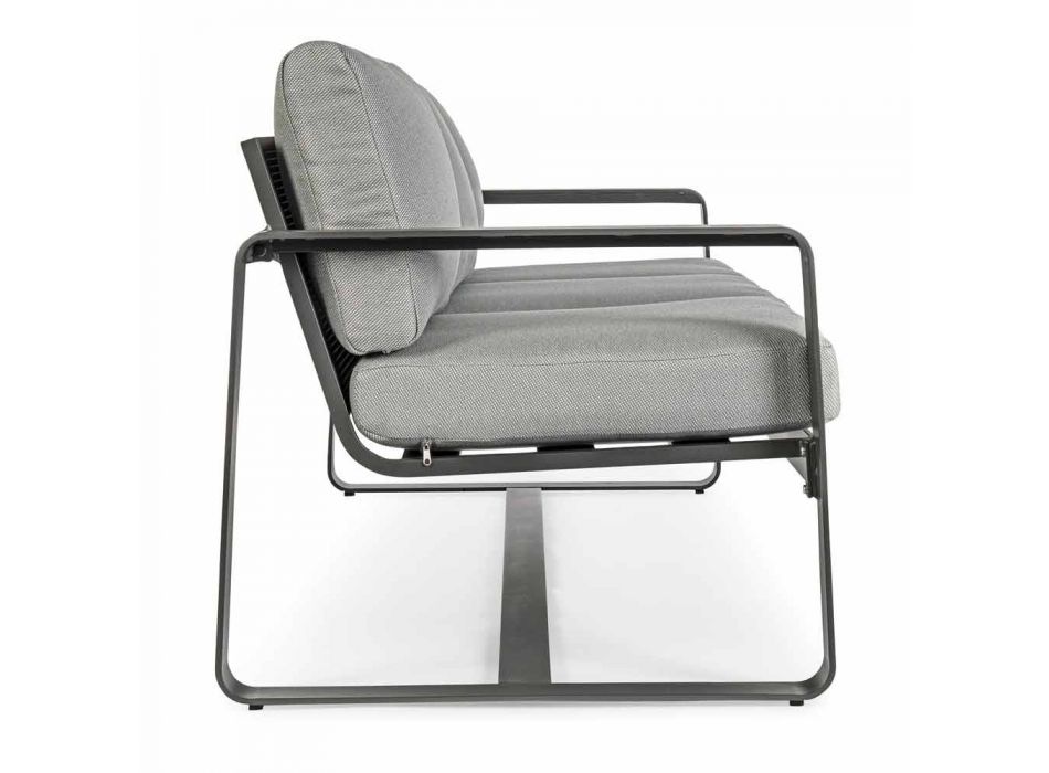 3-Sitzer-Outdoor-Sofa mit Rückenkissen und Sitz aus Stoff - Mirea