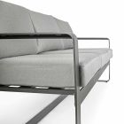 3-Sitzer-Outdoor-Sofa mit Rückenkissen und Sitz aus Stoff - Mirea Viadurini