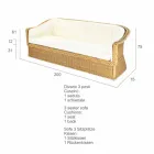 3 Sitzer Outdoor Polyethylen geflochtene in Oslo Hand Viadurini