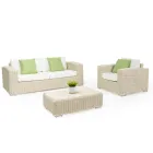 3-Sitzer Gartensofa aus handgewebtem Polyrattan - Yoko Viadurini
