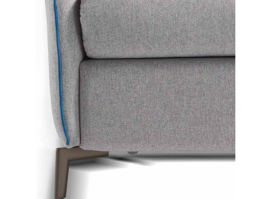 Sofa 3-Sitzer Design L.185cm Stoff / Kunstleder in Italien Erica Viadurini