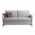 Design 3-Sitzer Sofa L 185cm Stoff / Öko-Leder made in Italy Erica