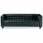 3-Sitzer-Sofa aus hochwertigem Made in Italy Leder mit Steppeffekt - Vesuv Viadurini