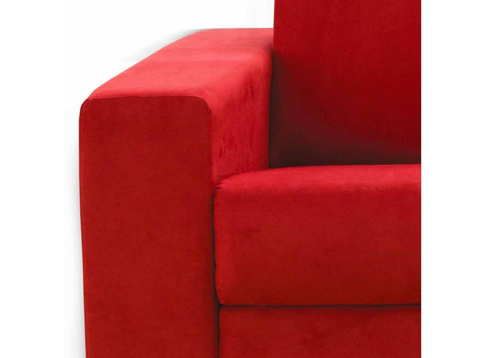 3-Sitzer Maxi modernes Design Kunstleder / Stoff in Italien Mora Viadurini
