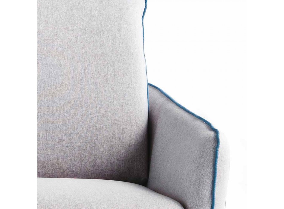 3-Sitzer Maxi L205 cm modernes Design Kunstleder / Stoff Erica Viadurini