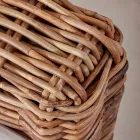 3-Sitzer oder Maxi-Gartensofa aus natürlichem Rattan mit Kissen - Keira Viadurini