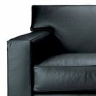 3-Sitzer-Sofa mit Lederbezug und Nussbaumfüßen Made in Italy - Alessandria Viadurini