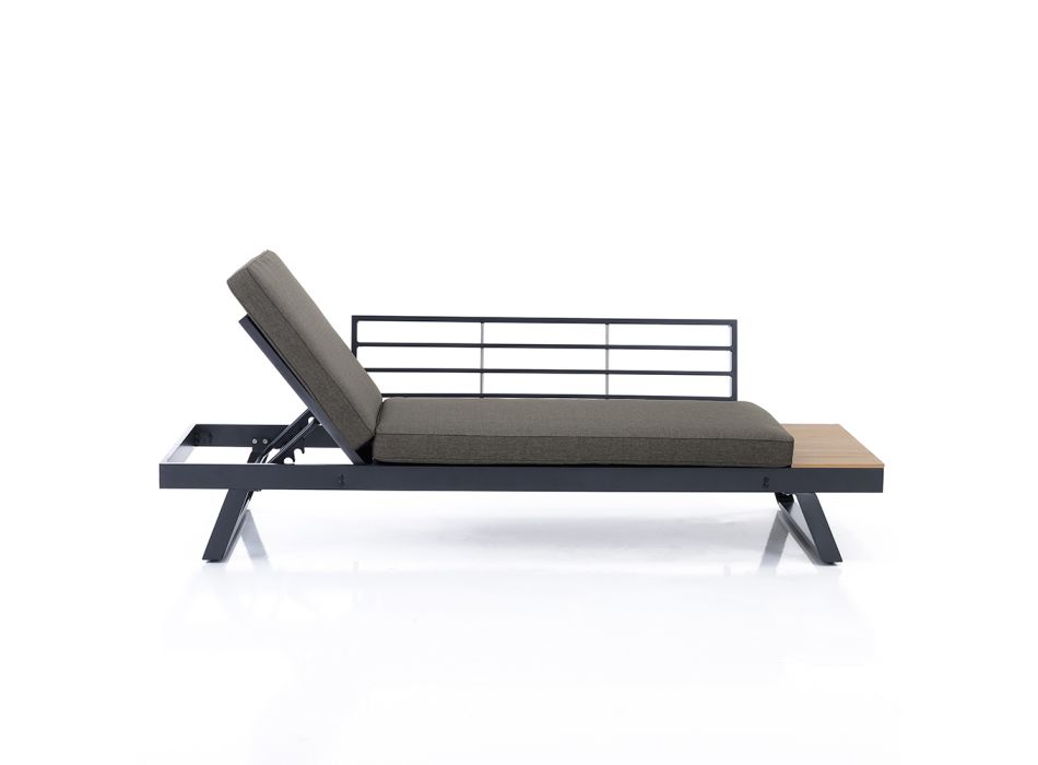 3-Sitzer-Sofa, umwandelbar in Chaiselongue mit verstellbarer Rückenlehne – Lire Viadurini