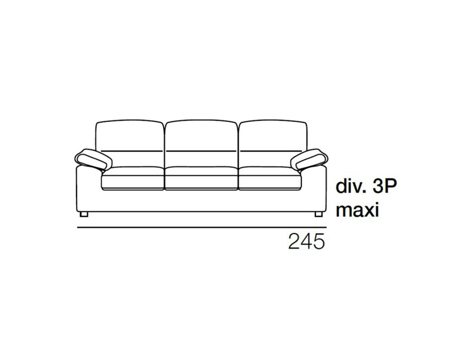 2- oder 3-Sitzer-Sofa in weißem Stoffdesign Made in Italy - Abudhabi Viadurini