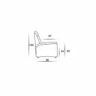 2-Sitzer-Sofa modernes Design in Leder, Kunstleder oder Stoff Gelso Viadurini