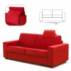 2-Sitzer-Sofa maxi moderne Kunstleder / Stoff in Italien Mora Viadurini