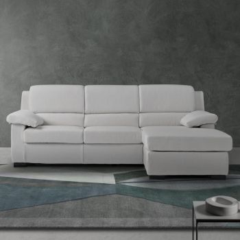 3-Sitzer-Sofa mit umkehrbarem Puff aus Stoff Made in Italy - Budapest