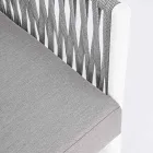 Homemotion - Rubio 3-Sitzer Design Outdoor-Sofa in Weiß und Grau Viadurini