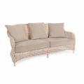 3-Sitzer-Gartensofa aus gewebter Faser des Homemotion-Designs - Casimiro
