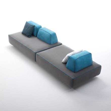 4-Sitzer Stoffsofa mit beweglichen Rückenlehnen Made in Italy - Ardenne Viadurini