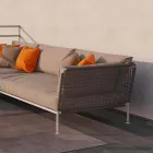 Modernes Design Outdoor-Ecksofa in Taubengrau oder Weiß - Ontario3 Viadurini