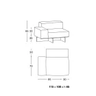 Rechtes Ecksofa mit Sockel aus extraklarem Glas, hergestellt in Italien – Rory Viadurini