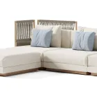 Modulares Outdoor-Sofa aus gepolstertem Stoff, hergestellt in Italien – Rubik Viadurini