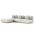 Modulares Outdoor-Sofa aus gepolstertem Stoff, hergestellt in Italien – Rubik