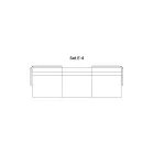 Modulares Outdoor-Sofa aus Stoff Made in Italy - Rubik Viadurini