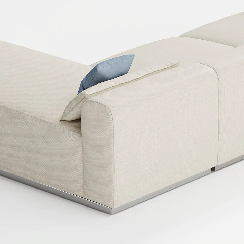 Modulares Gartensofa aus wasserabweisendem Stoff Made in Italy - Bahias Viadurini