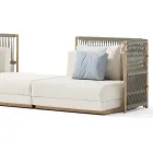 Modulares Gartensofa aus Stoff Made in Italy - Rubik Viadurini