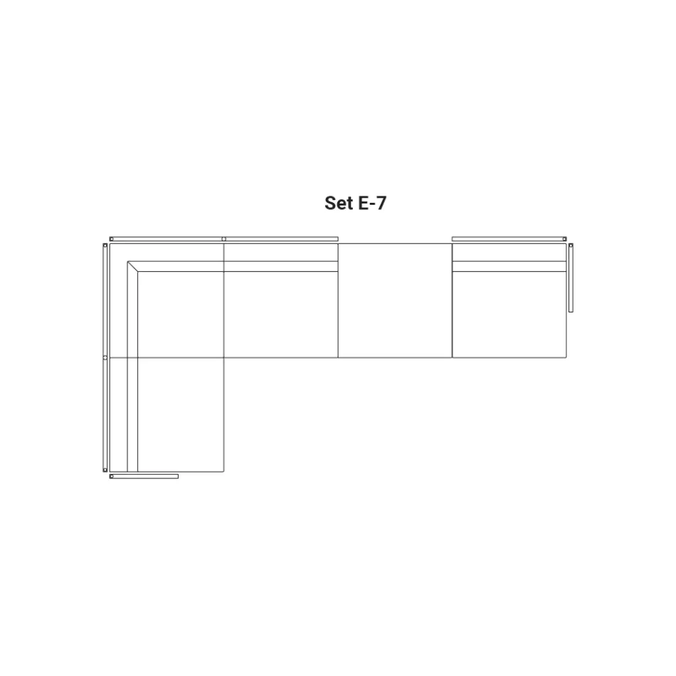 Modulares Gartensofa aus Stoff Made in Italy - Rubik Viadurini