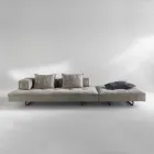Sofa modernes Design Cardo, Lederpolsterung Viadurini
