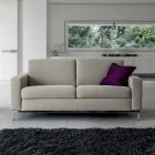 Sofa mit Bettöffnung aus Metall und Polyurethan Made in Italy - Folle Viadurini