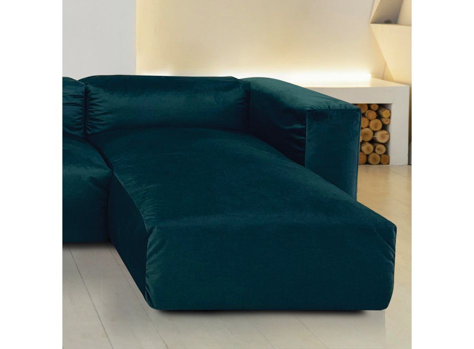 Sofa mit Innenhalbinsel aus expandiertem Polyurethan - Buffo Viadurini
