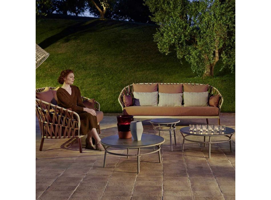 3-Sitzer Outdoor-Sofa mit Kissen Made in Italy - Emmacross von Varaschin