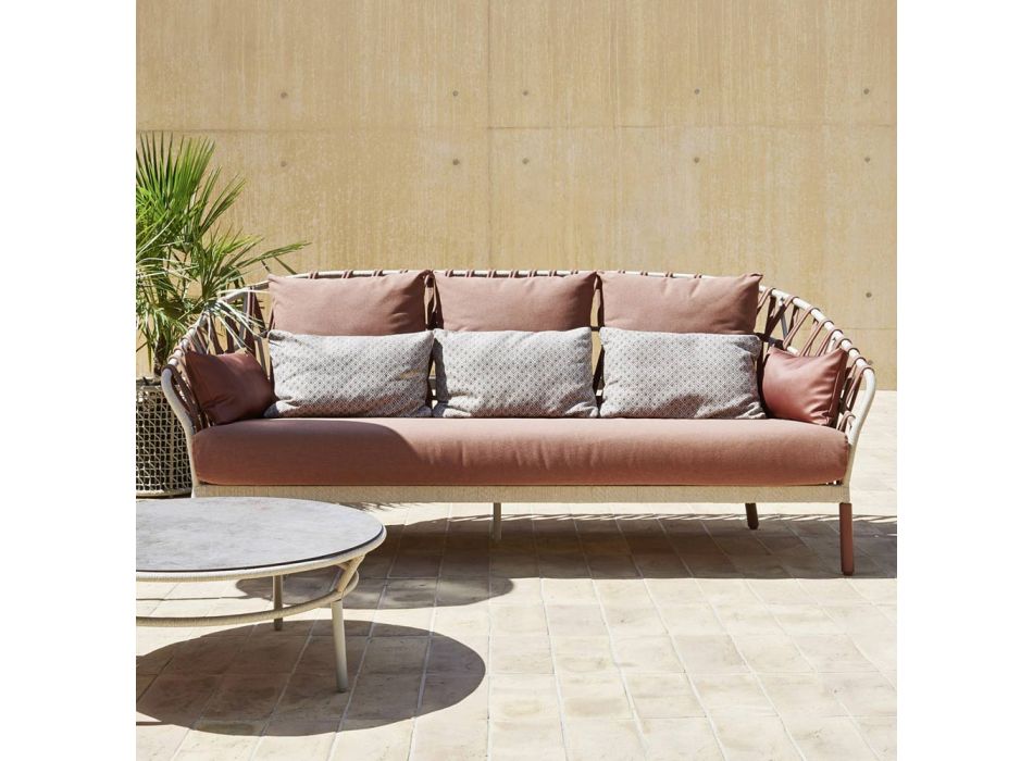 3-Sitzer Outdoor-Sofa mit Kissen Made in Italy - Emmacross von Varaschin Viadurini