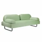 3-Sitzer-Design-Sofa aus Metall und Stoff Made in Italy - Selia Viadurini