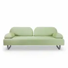 3-Sitzer-Design-Sofa aus Metall und Stoff Made in Italy - Selia Viadurini