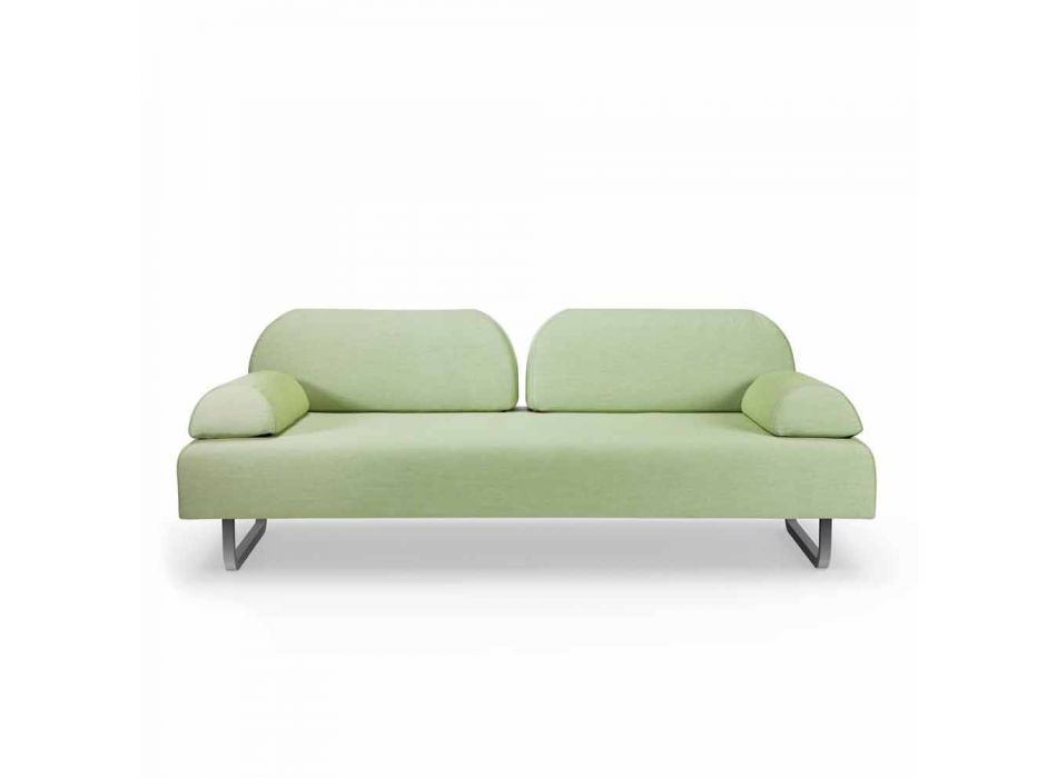 3-Sitzer-Design-Sofa aus Metall und Stoff Made in Italy - Selia
