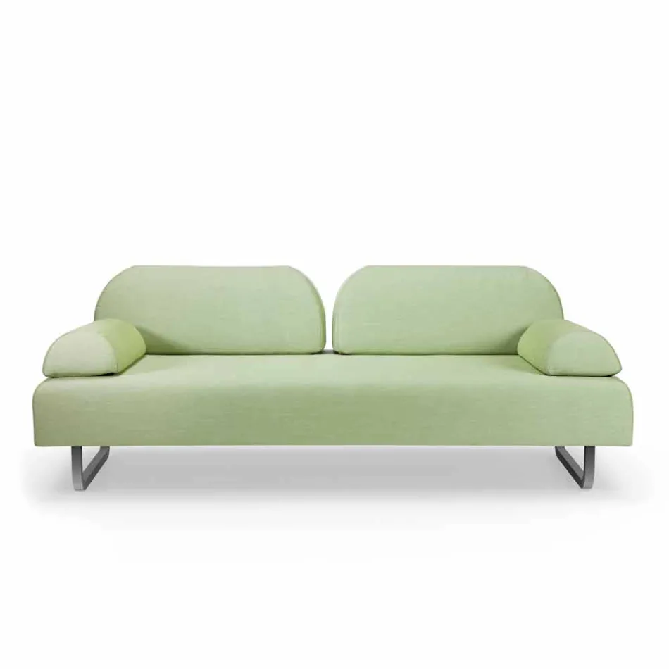 3-Sitzer-Design-Sofa aus Metall und Stoff Made in Italy - Selia Viadurini