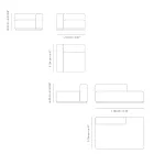 Modulares Outdoor-Sofa aus marineblauem Sperrholz Made in Italy - Bahias Viadurini