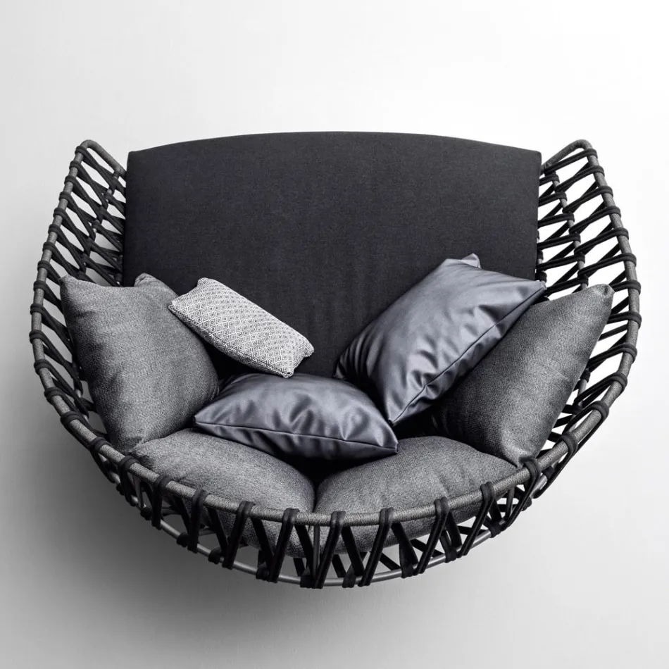 Outdoor-Sofa mit Kissen inklusive Made in Italy - Emmacross von Varaschin Viadurini