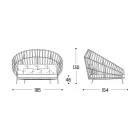 Outdoor-Sofa mit Kissen inklusive Made in Italy - Emmacross von Varaschin Viadurini