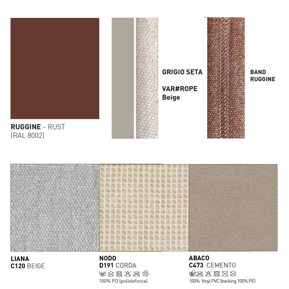 Outdoor-Sofa mit Kissen inklusive Made in Italy - Emmacross von Varaschin Viadurini