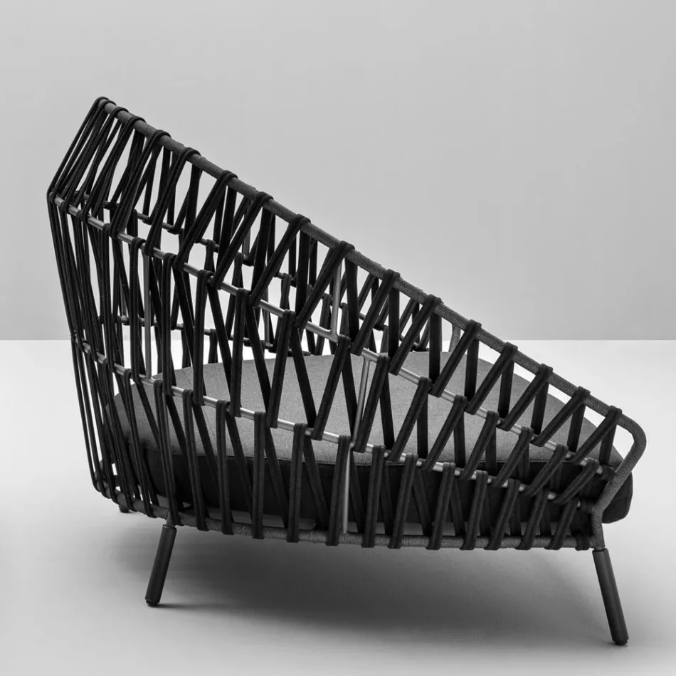 Outdoor-Sofa mit Kissen inklusive Made in Italy - Emmacross von Varaschin Viadurini