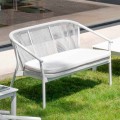 Stapelbares Zweisitzer-Sofa gepolsterter Stoff im Freien - Smart von Varaschin