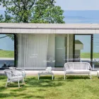 Stapelbares Zweisitzer-Sofa gepolsterter Stoff im Freien - Smart von Varaschin Viadurini