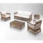 Outdoor-Sofa aus handgewebtem Polyrattan - Gigi Viadurini