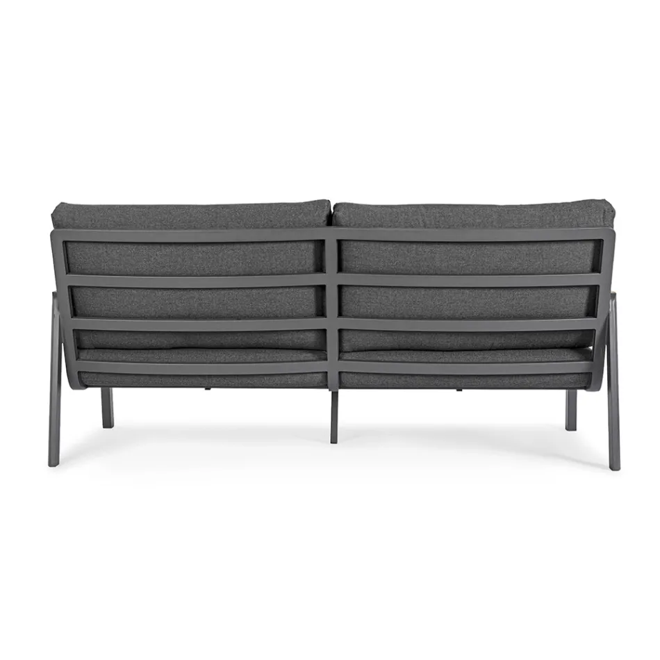 Outdoor-Sofa aus Stoff mit Aluminiumstruktur, Homemotion - Cara Viadurini