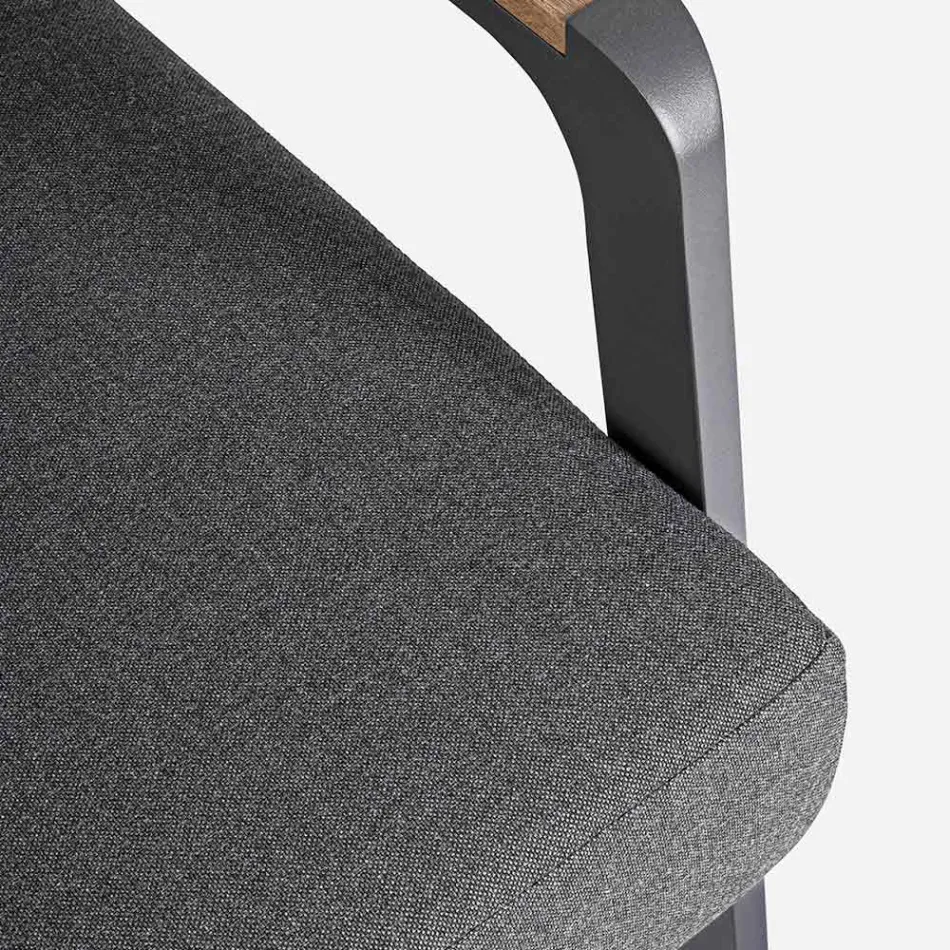 Outdoor-Sofa aus Stoff mit Aluminiumstruktur, Homemotion - Cara Viadurini