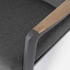 Outdoor-Sofa aus Stoff mit Aluminiumstruktur, Homemotion - Cara Viadurini