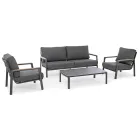 Outdoor-Sofa aus Stoff mit Aluminiumstruktur, Homemotion - Cara Viadurini